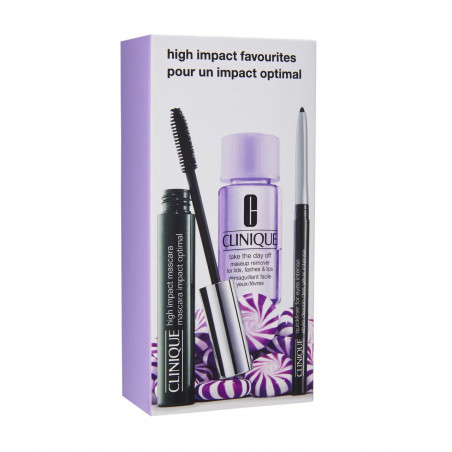 ESTUCHE MÁSCARA DE PESTAÑAS, DELINEADOR Y DESMAQUILLANTE HIGH IMPACT MASCARA