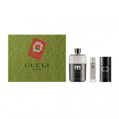 GUCCI GUILTY HOMME COFRE EAU DE TOILETTE V90ML + TRAVEL SPRAY 15ML + DESODORANTE