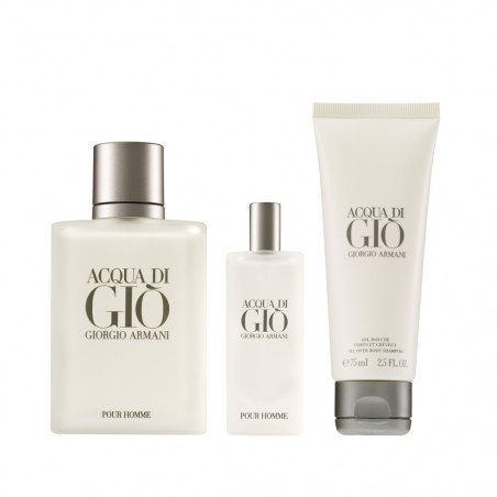 ACQUA DI GIO HOMME COFRE EDT V100ML + V15ML + GEL 75ML