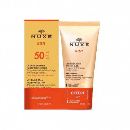 PACK SUN CREMA FONDANTE SPF50 50 ML+ LECHE AFTER SUN 50 ML GRATIS