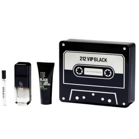 212 VIP BLACK EAU DE PERFUME SPRAY 100ML COFRE 3 PIEZAS