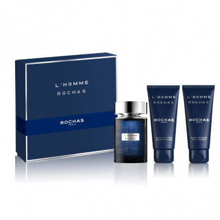 L'HOMME ROCHAS  COFRE (EDT VAPO.100+AFTER SHAVE BALM100+ GEL100 )