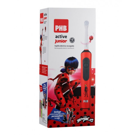 PHB CEPILLO ELÉCTRICO RECARGABLE ACTIVE JUNIOR ROJO LADYBUG