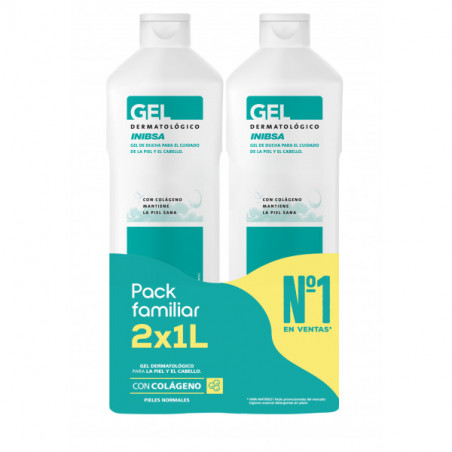 INIBSA GEL DERMATOLOGICO EN PACK AHORRO 1 LITRO X 2 UNIDADES