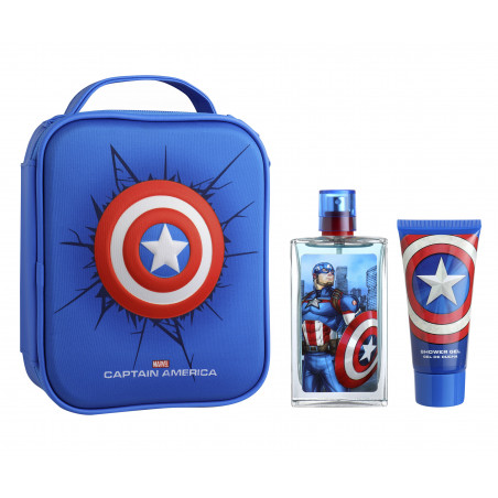 CAPITÁN AMÉRICA NECESER  EDT 100 ML + GEL DE BAÑO 60 ML