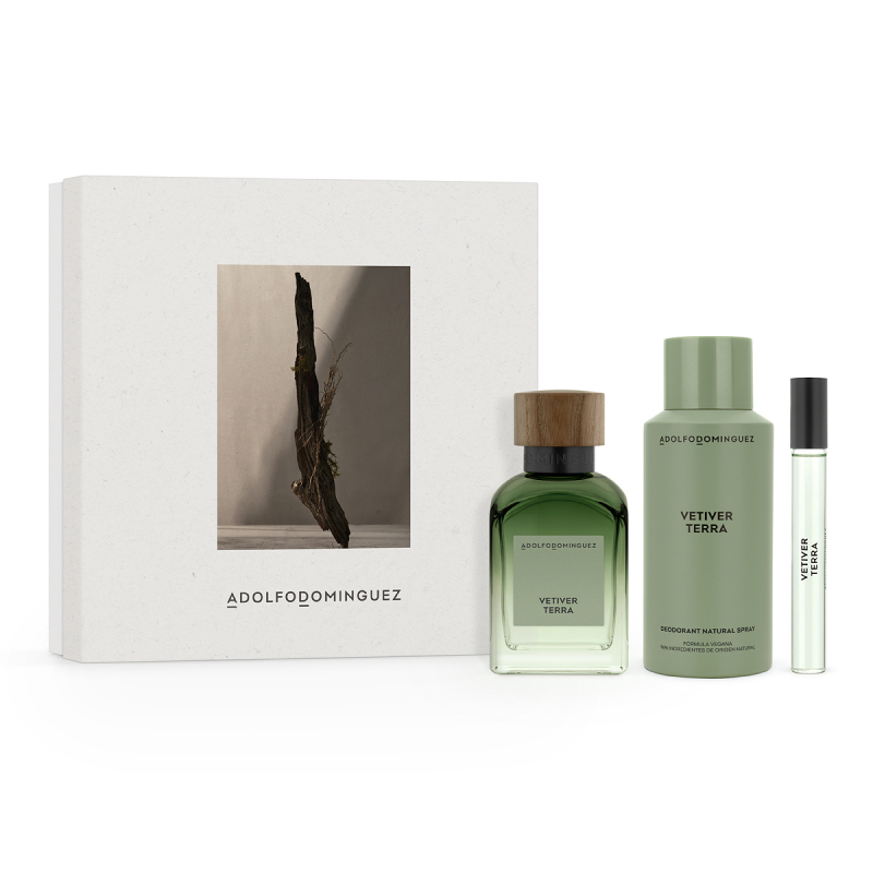 Adolfo Dominguez – Estuche de regaloEau de Parfum Vetiver Terra Adolfo Dominguez.
