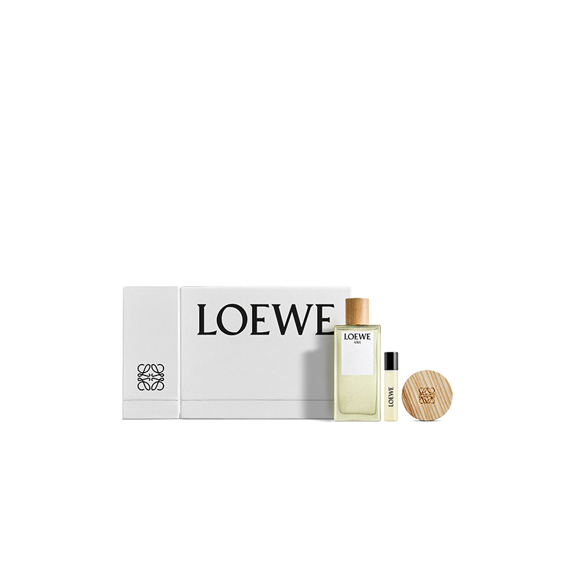 Cofre Loewe Aire Edt 100ml + Vial 10ml Aire FantasÍa + Perfume SÓlido Aire
