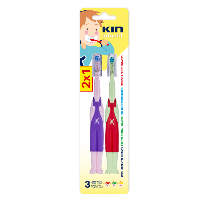 Kin Kit de Viaje Infantil incluye Cepillo Dental de Viaje + Pasta Fluorkin  Infantil 25 ml