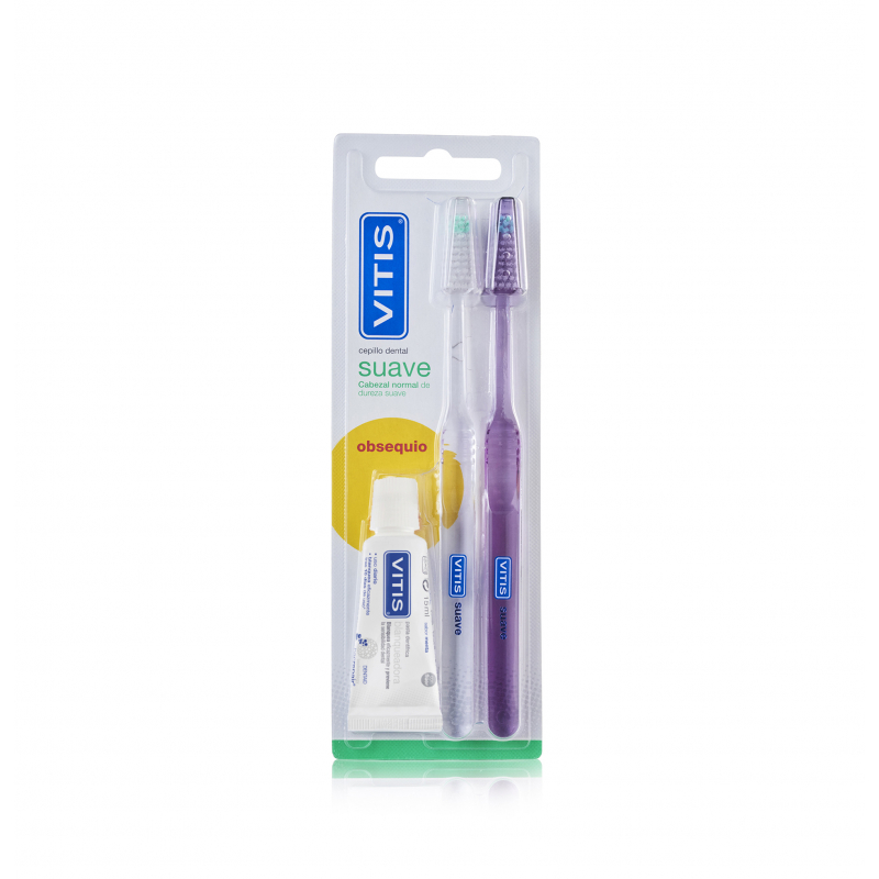 Pack Cepillo Vitis Duplo Suave + Pasta DentrÍfica Vitis Blanqueadora 15ml