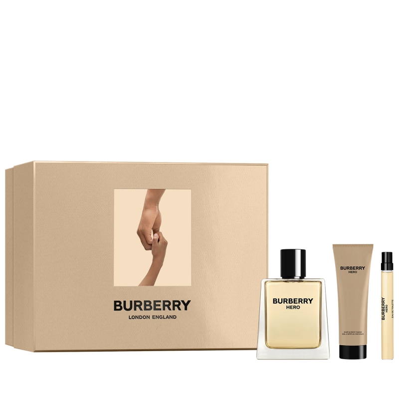 Set Burberry Hero Edt 100ml + Shower Gel 75ml + Spray 10ml