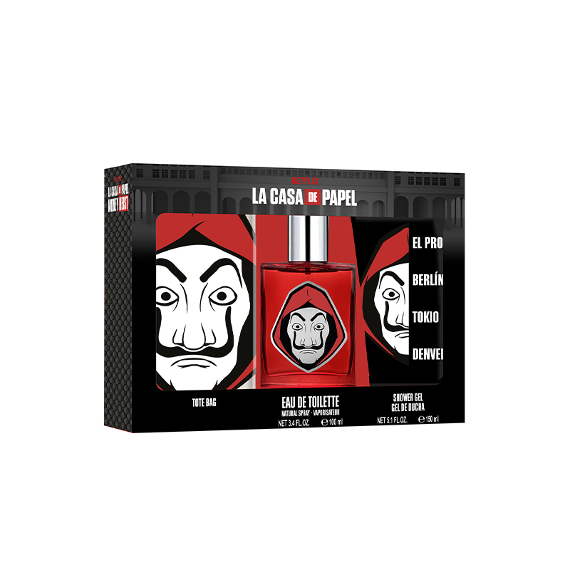 La Casa De Papel Estuche Edt 100 Ml + Gel De Ducha 150 Ml + Tote Bag
