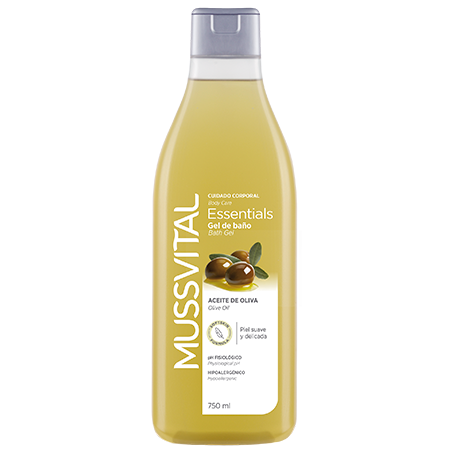 MUSSVITAL ESSENTIALS GEL BAÑO OLIVA