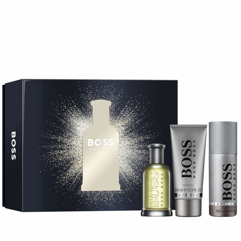 Set Boss Bottled Edt V100 Ml + Sg 100 Ml+deo 150 Ml