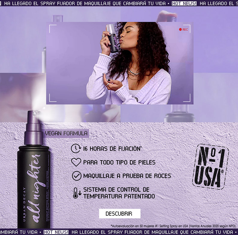 fijador de maquillaje All NIghter Spray Urban Decay